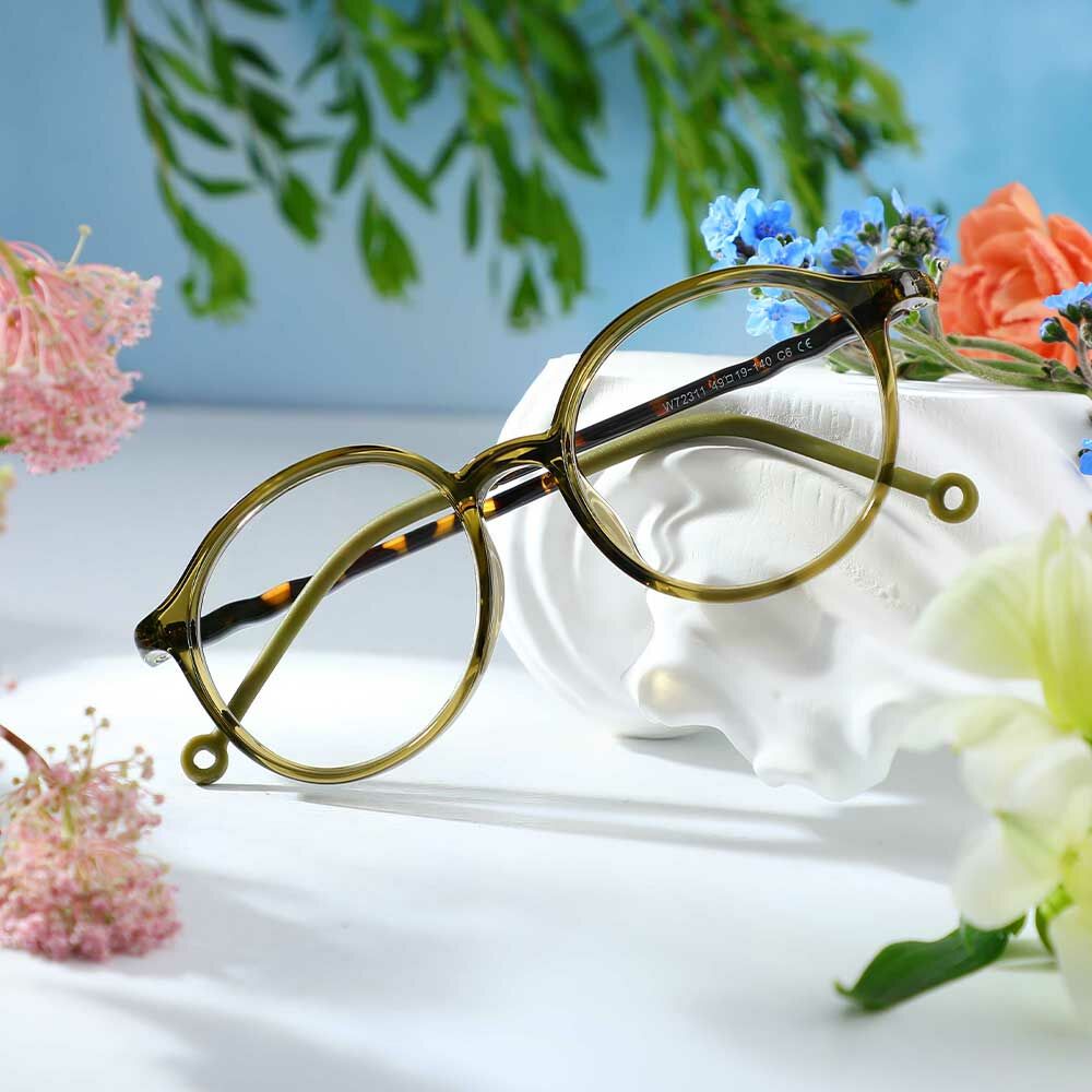 Lunettes de Vue Abner Ronde Vert