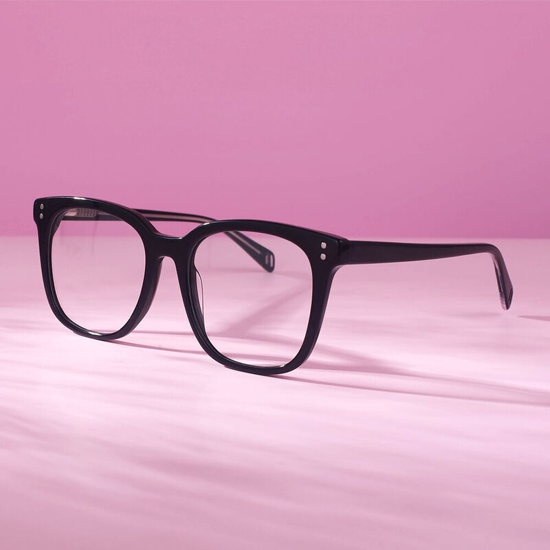 Newman Square Black Glasses