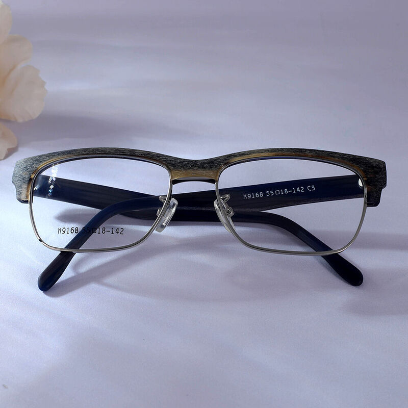 Bruce Rectangle Grey Glasses
