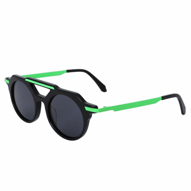 Justine Aviator Black Sunglasses