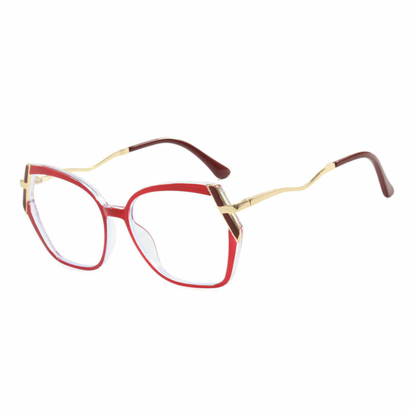 Macaula Cat Eye Red Glasses