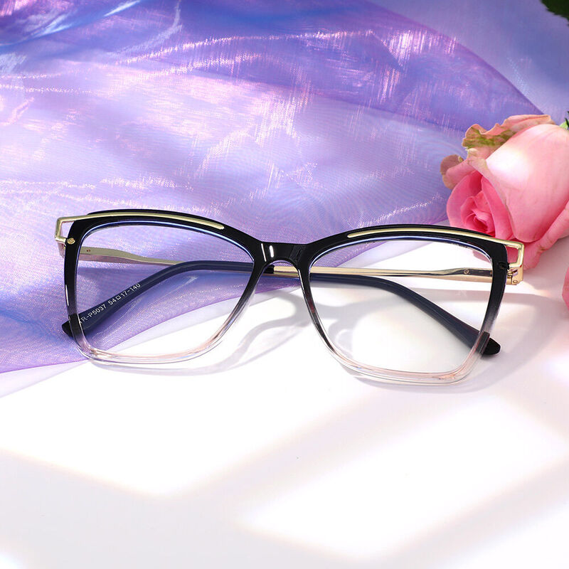 Anderio Cat Eye Schwarze Rosa Brille