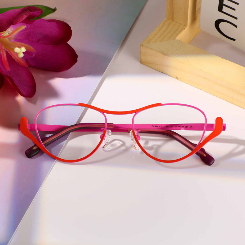 Norton Oval Red Glasses