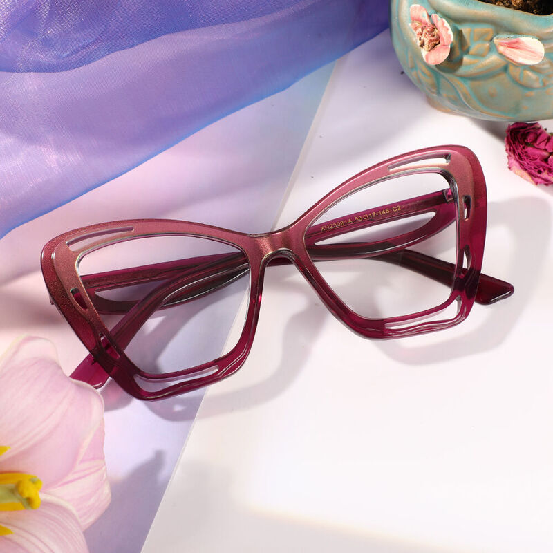 Macadam Cat Eye Purple Glasses