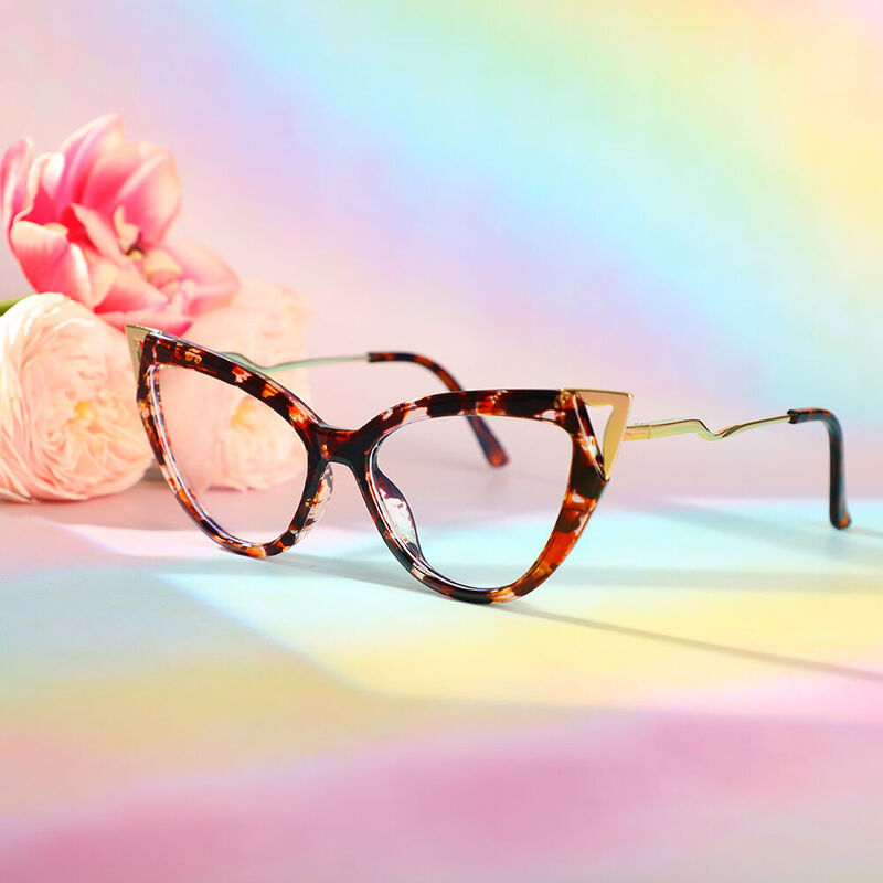 Nydia Cat Eye Red Glasses