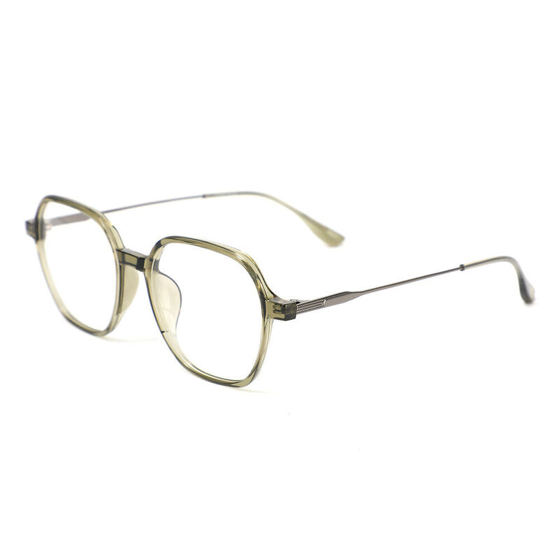 Virgil Geometric Green Glasses