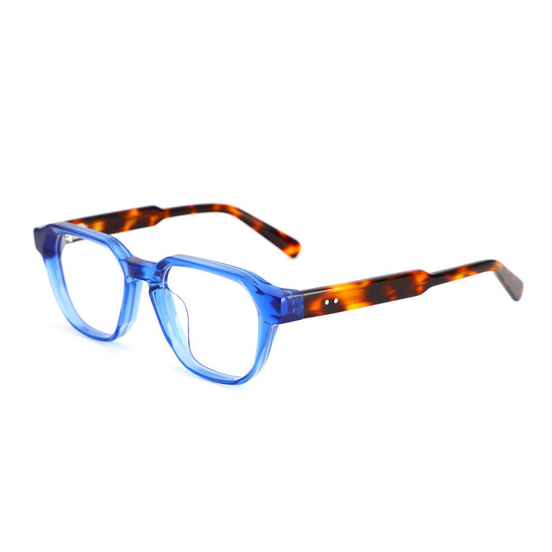 Patrick Square Blue Glasses