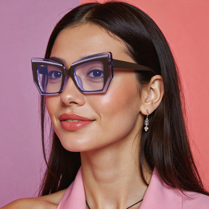 Wandy Cat Eye Brown Glasses