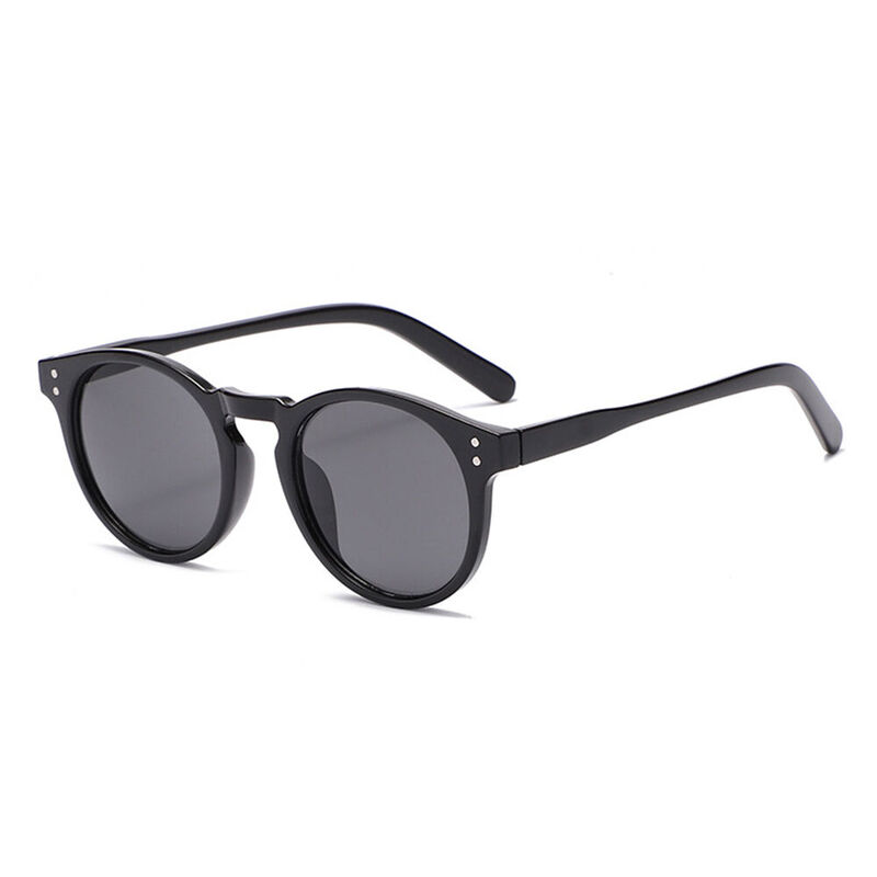 Seah Round Black Sunglasses - Aoolia.com