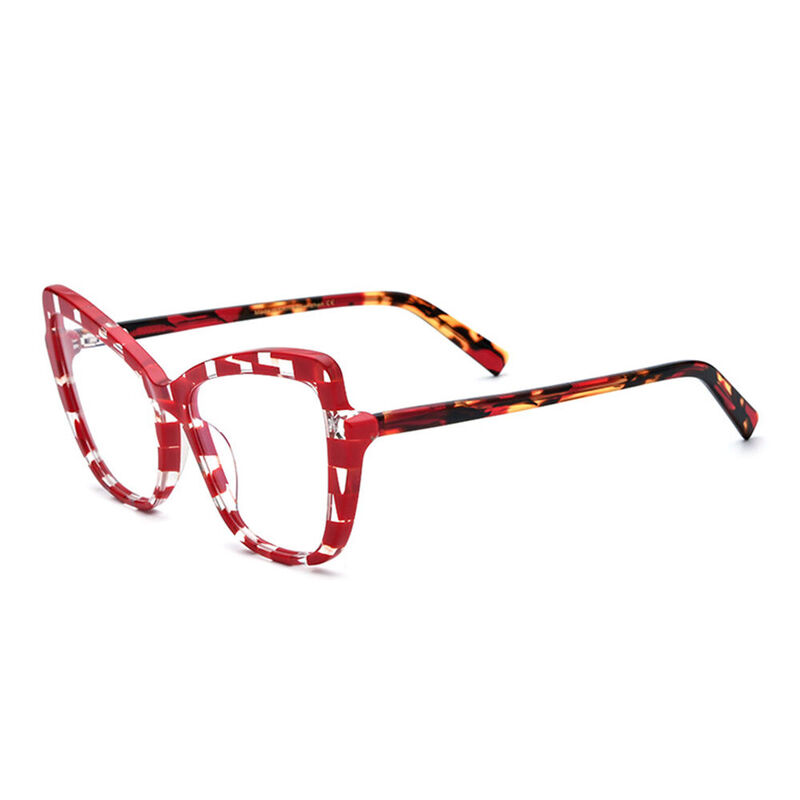 Ramzan Cat Eye Red Glasses