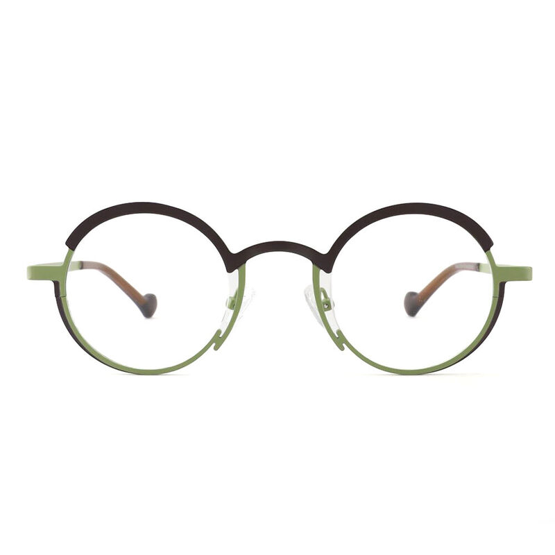 Stine Round Green Glasses