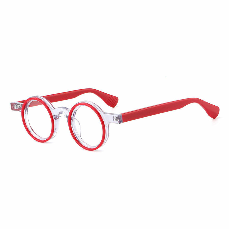 Troea Round Red Glasses