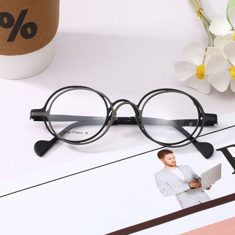 Joycae Round Gray Glasses