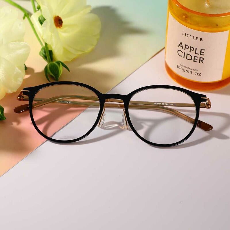 Eliot Round Black Glasses