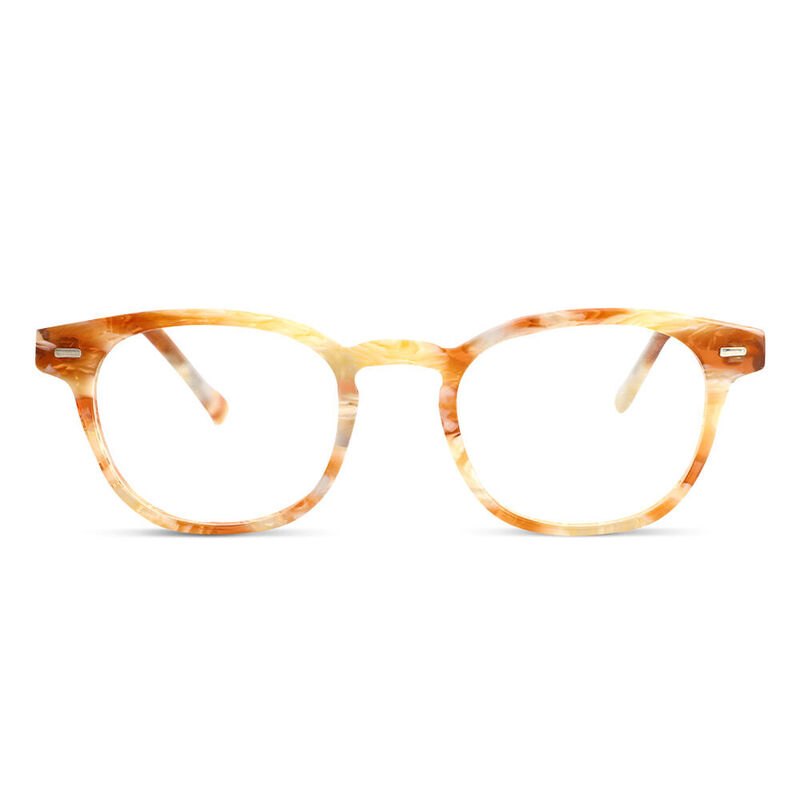 Lew Square Orange Glasses