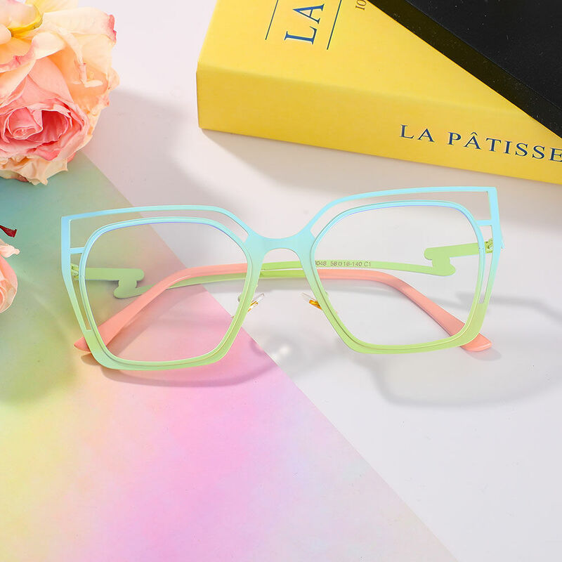 Judith Cat Eye Blue Glasses