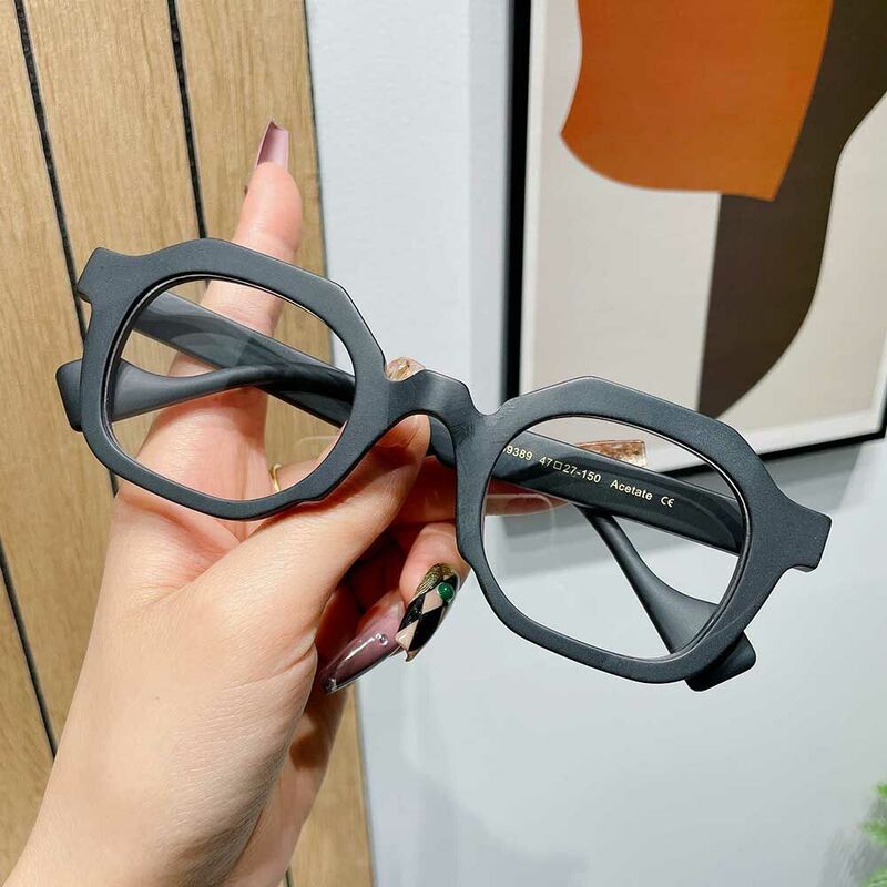 Zebulon Square Black Glasses
