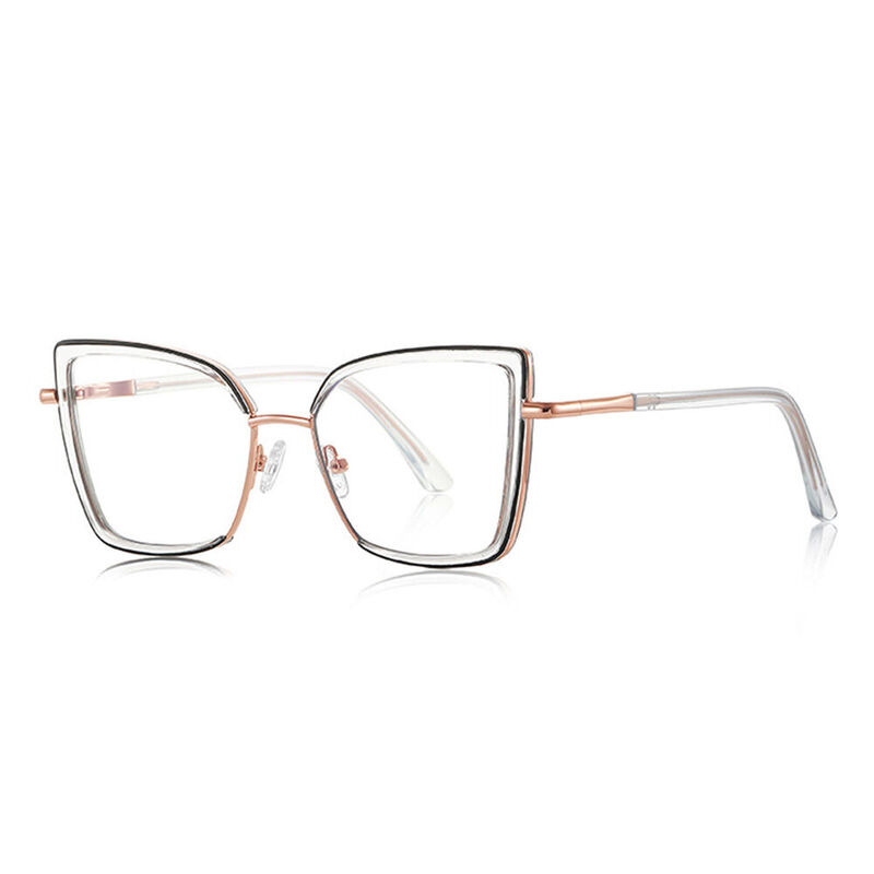 Madeline Cat Eye Clear Glasses
