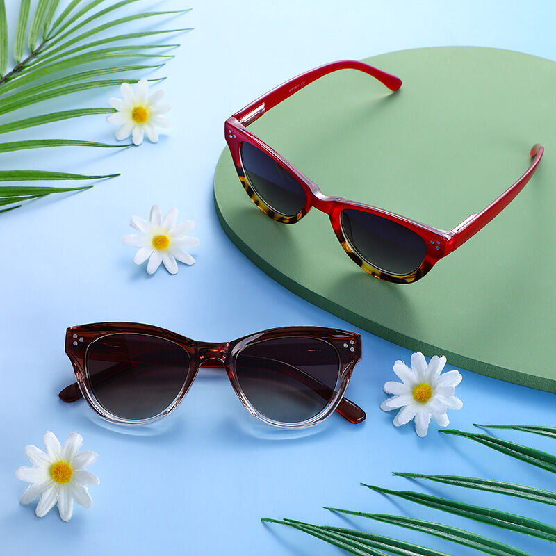 Rambler Cat Eye Brown Gradient Sunglasses