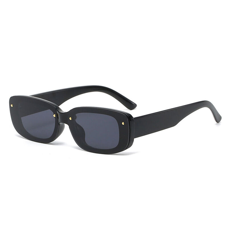 Pomade Rectangle Black Sunglasses