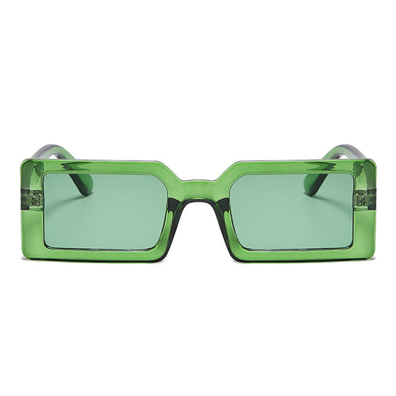 Vittore Rectangle Green Sunglasses