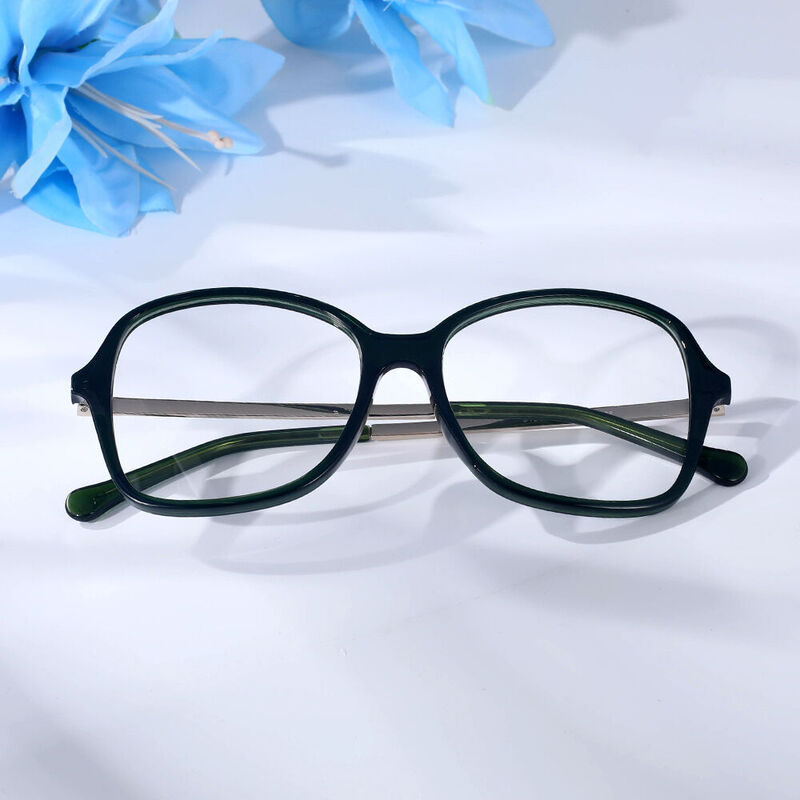 Corey Square Green Glasses