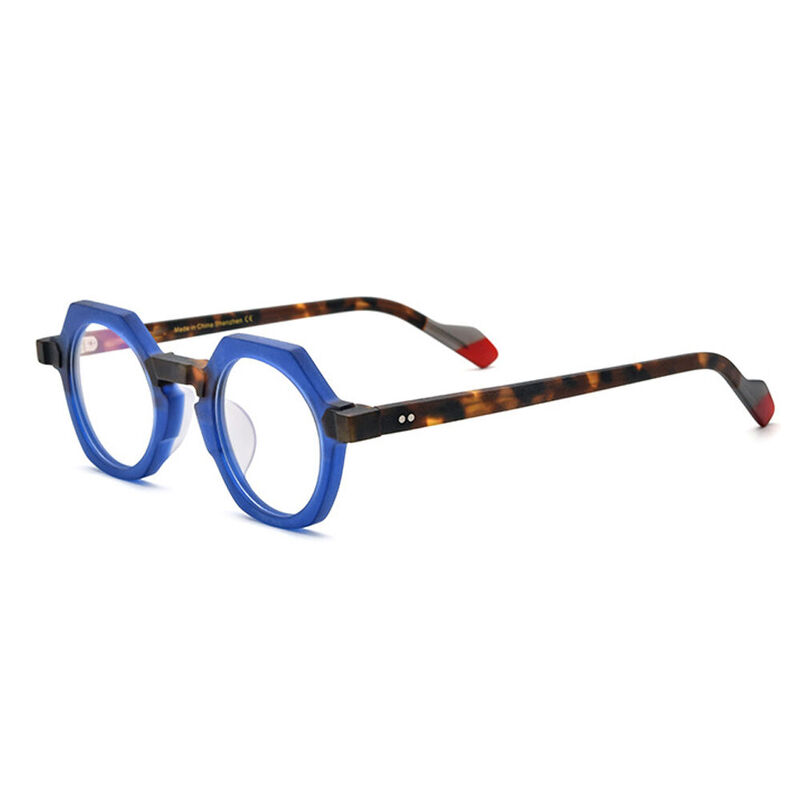 Tonaya Geometric Blue Glasses