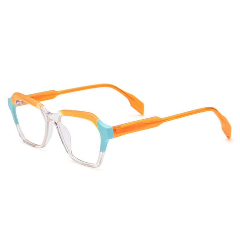 Berlie Geometric Orange Glasses