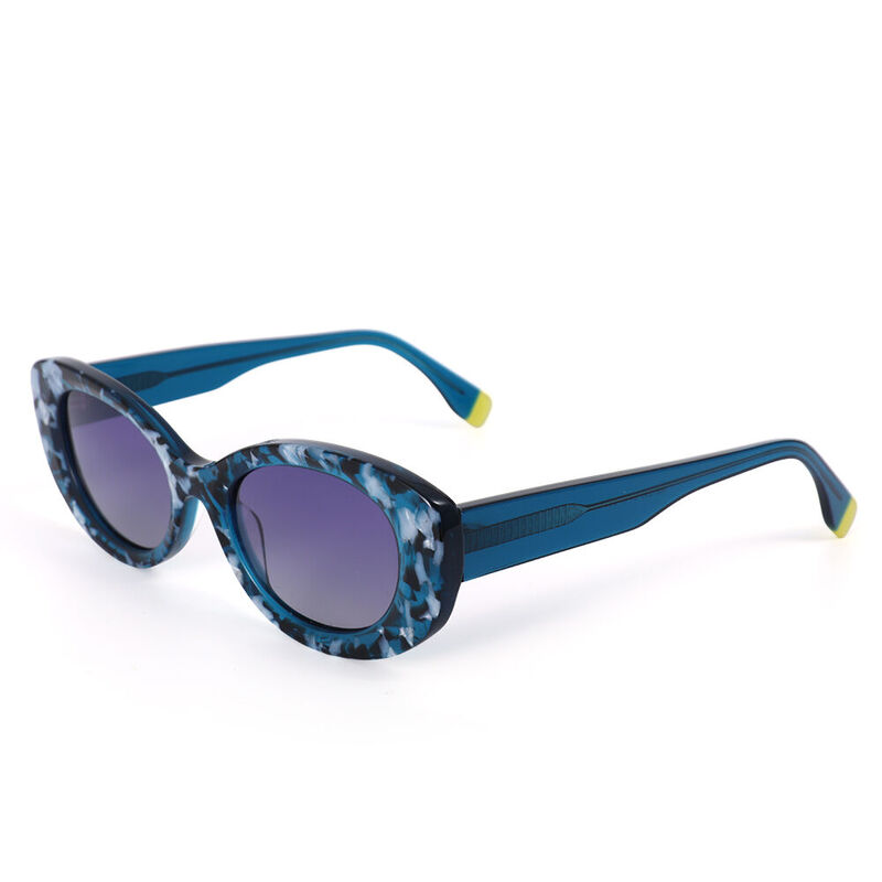 Luna Cat Eye Blue Sunglasses