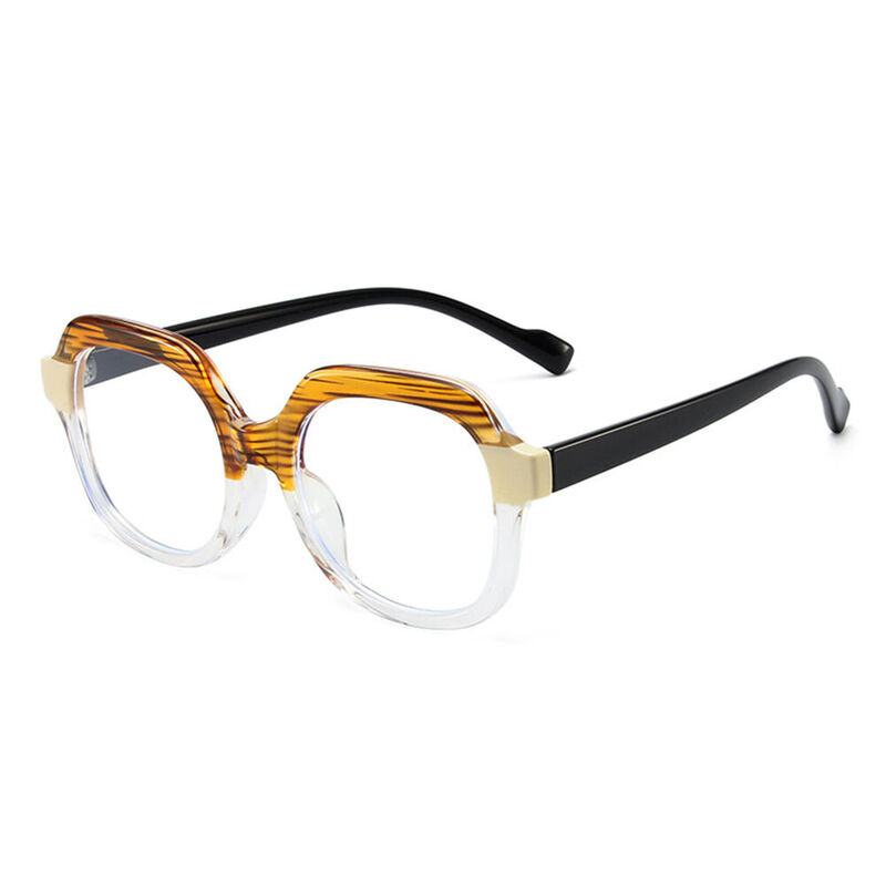 Gemma Geometric Clear Glasses