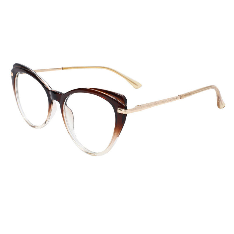 Aareen Cat Eye Brown Glasses