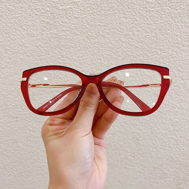 Isa Cat Eye Red Glasses