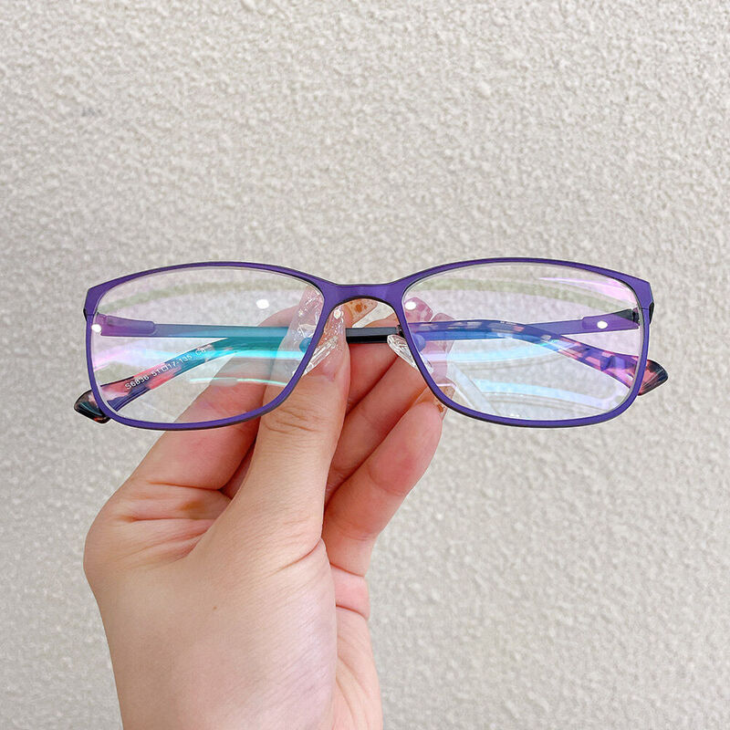 Hugee Square Purple Glasses