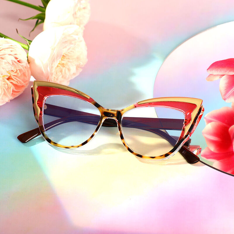 Evely Cat Eye Pink Glasses