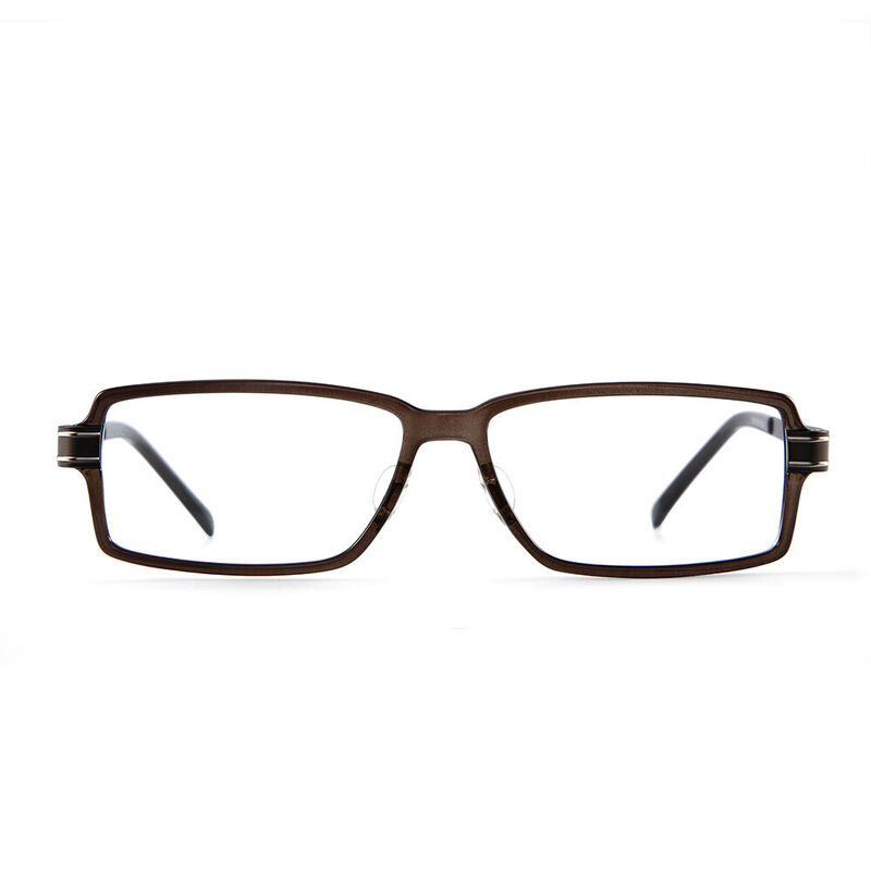 Glare Rectangle Brown Glasses