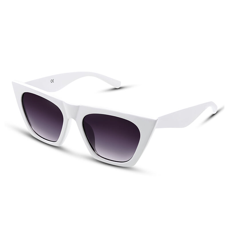 Eyeteeth Cat Eye White/Grey Gradient Sunglasses