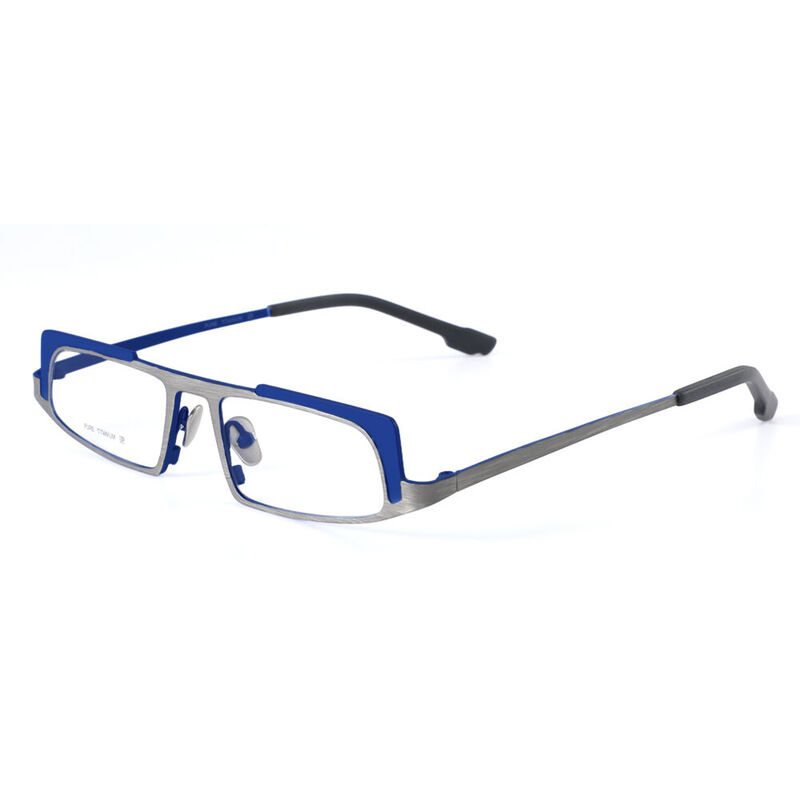 Rudolf Rectangle Blue Glasses