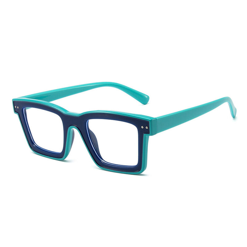 Bronte Square Blue Glasses