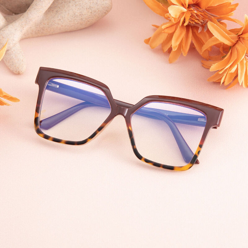 Gloria Cat Eye Brown Glasses