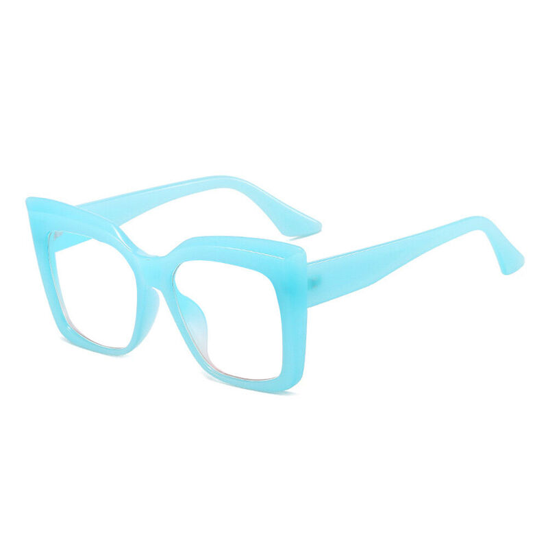 Weboi Cat Eye Blue Glasses