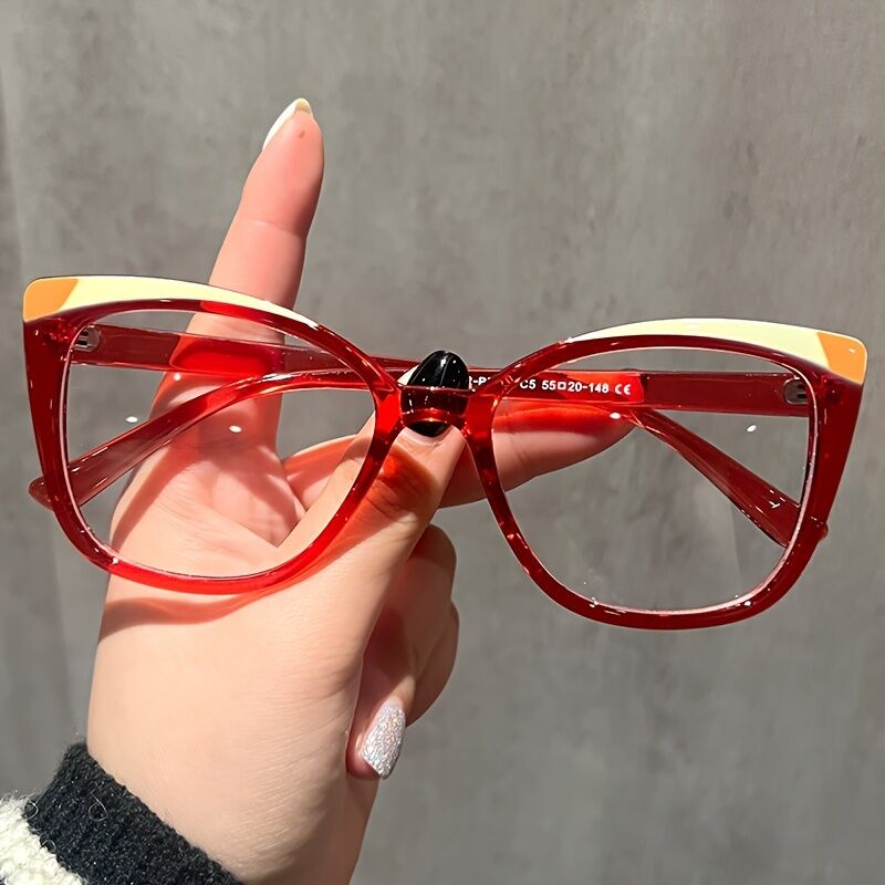 Olga Cat Eye Red Glasses