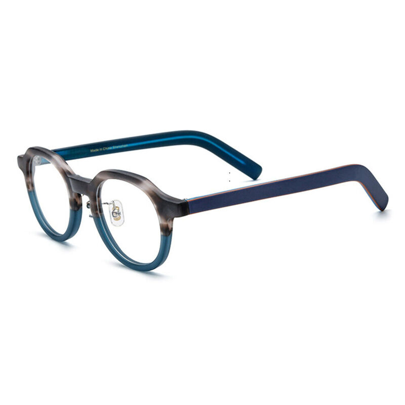 Faire Round Blue Glasses