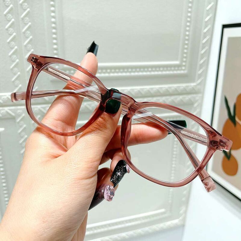 Edmund Square Pink Glasses