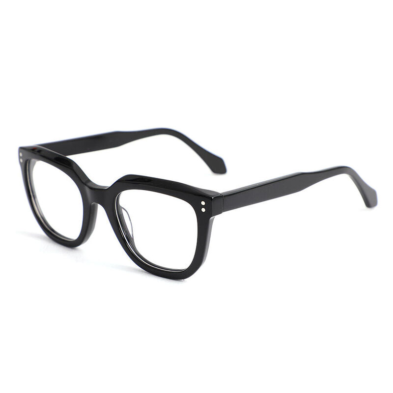 Gustave Quadratische Schwarze Brille