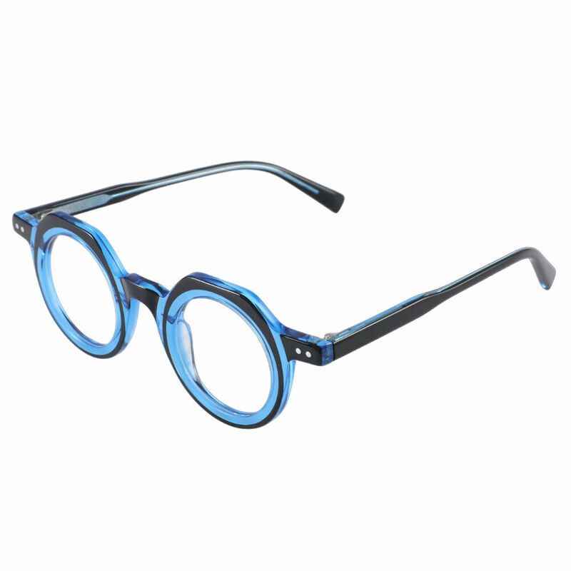 Ogden Round Blue Glasses