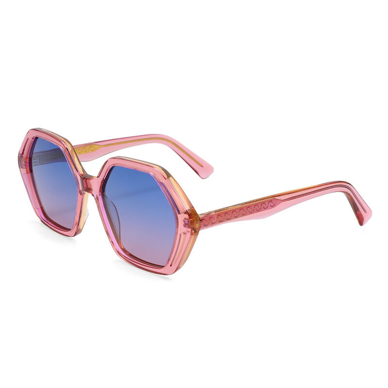 Nigel Geometric Pink Sunglasses