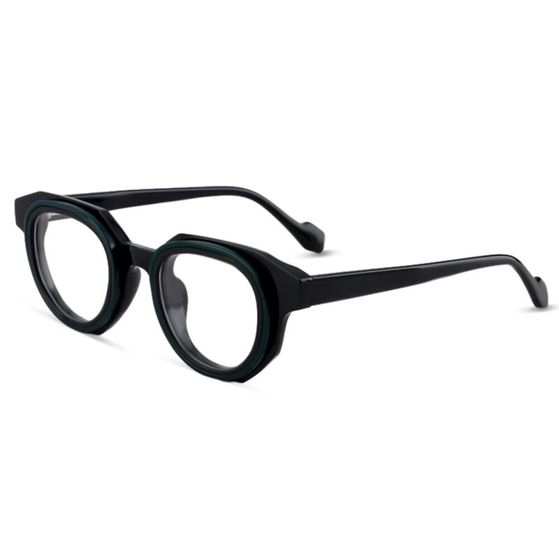 Raquel Geometric Black Glasses