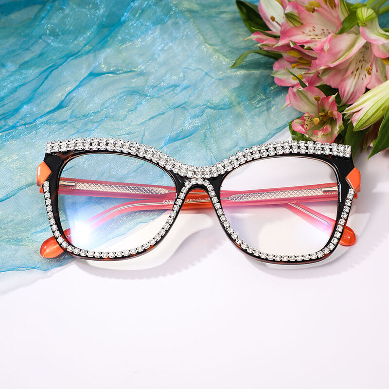 Bartel Cat Eye Orange Glasses