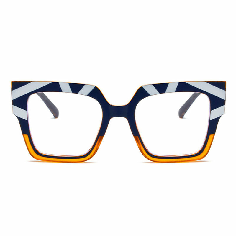 Camia Square Blue Orange Glasses