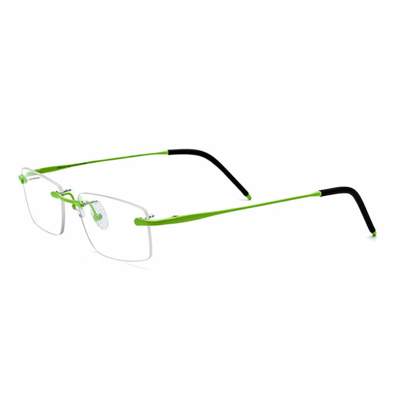 Dorothy Rectangle Green Glasses